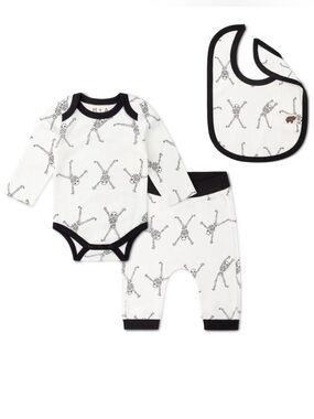 M+A by Monica + Andy Organic Cotton First Moves Set (Funny Bones 🦴)